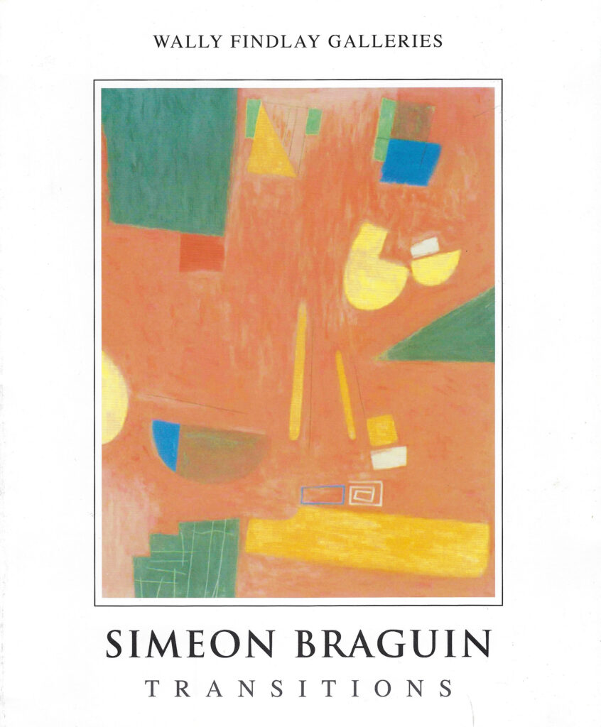 Cover of the Simeon Braguin Transitions exhibition catalogue.