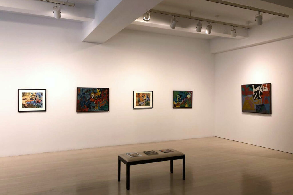Installation views of Leonard Edmondson: A Collection of Works from the Fifties, Findlay Galleries, New York, September 12–November 12, 2020.
