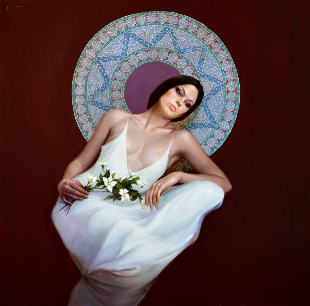 lluis-ribas-Una Mirada al Modernismo con flor blanca-findlay