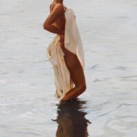 lluis ribas ninfa de la calma oil on canvas painting findlay galleries