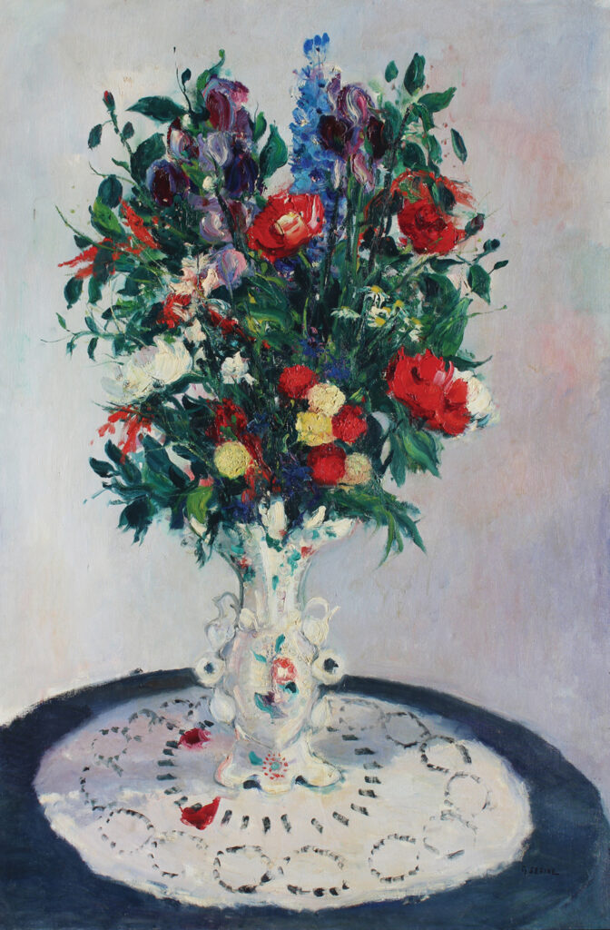 Gaston Sebire Large Flower Painting Post impressionism Monet