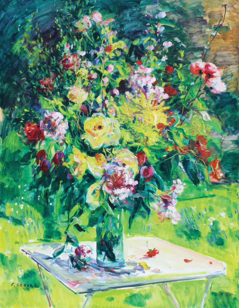 Gaston Sebire Large Flower Painting Post impressionism