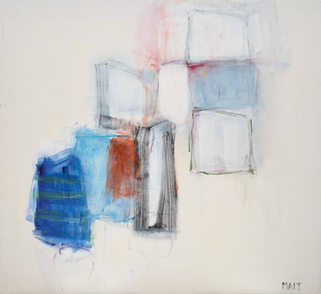 Janet Mait Painting for sale blue calm abstract