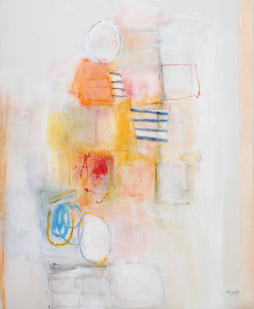 Janet Mait Painting for sale yellow abstract