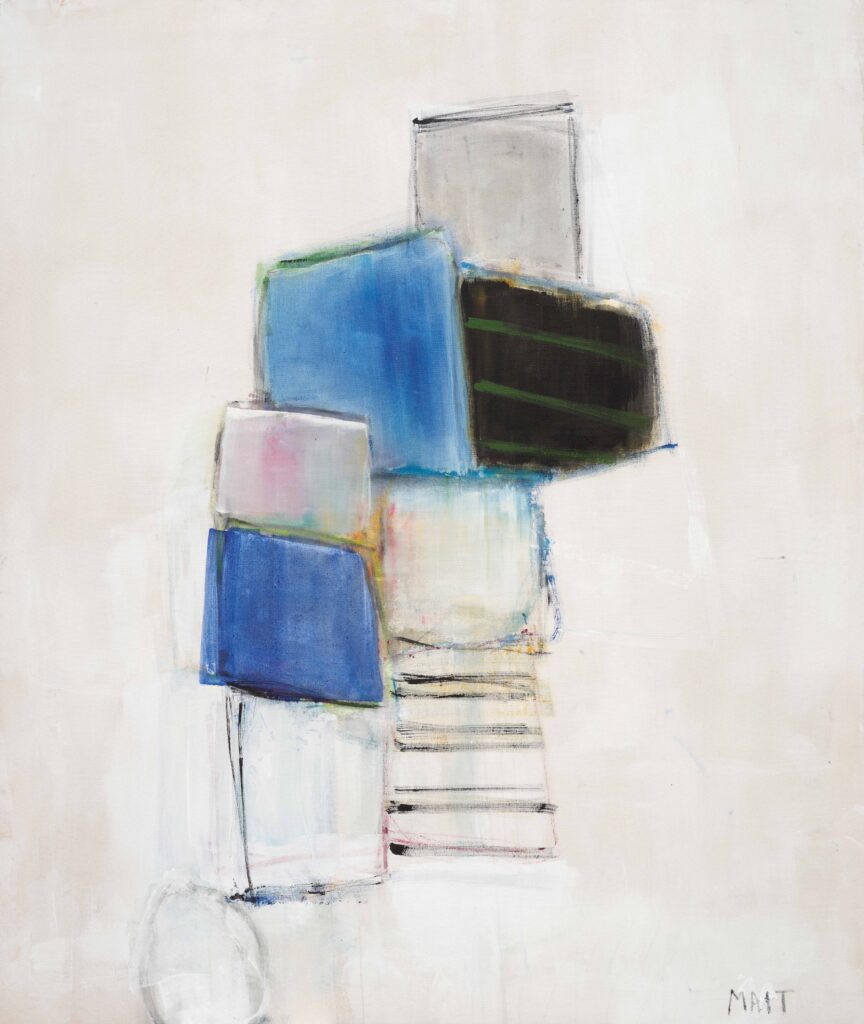 Janet Mait Painting for sale blue abstract