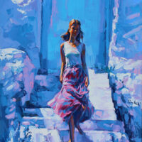 Nicola Simbari painting La Dolce Vita