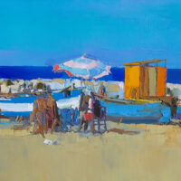 Nicola Simbari painting La Dolce Vita