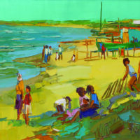 Nicola Simbari painting La Dolce Vita