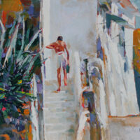 Nicola Simbari painting La Dolce Vita