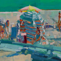 Nicola Simbari painting La Dolce Vita