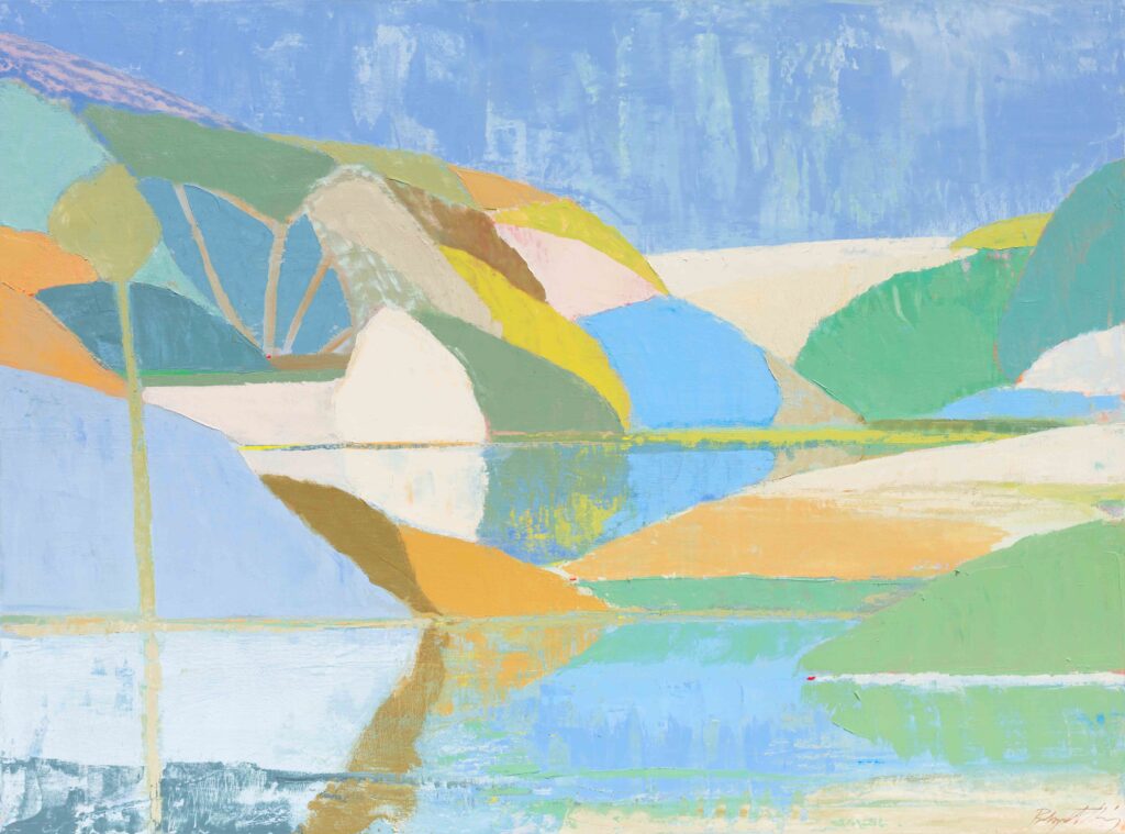 Belynda Henry Painting vivid purple blue