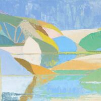 Belynda Henry Painting vivid purple blue