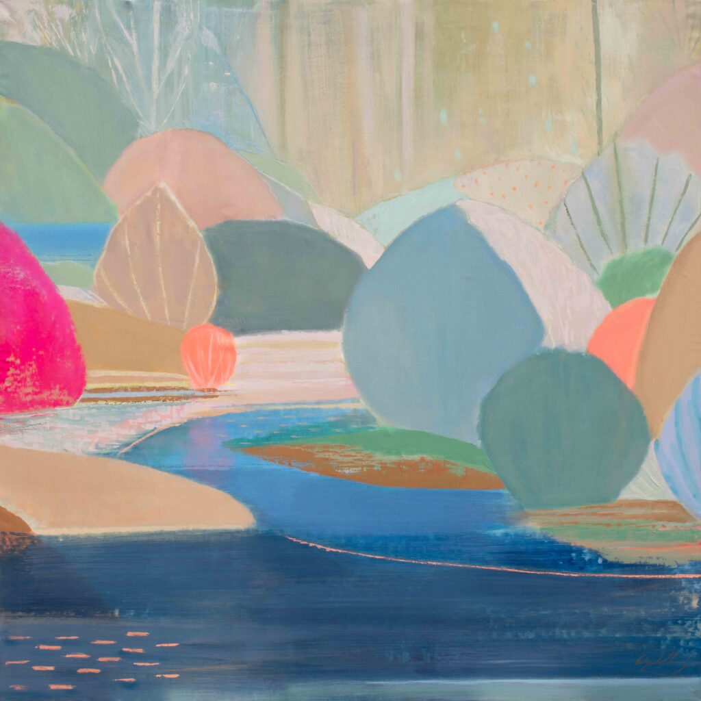 Belynda Henry Painting vivid blue