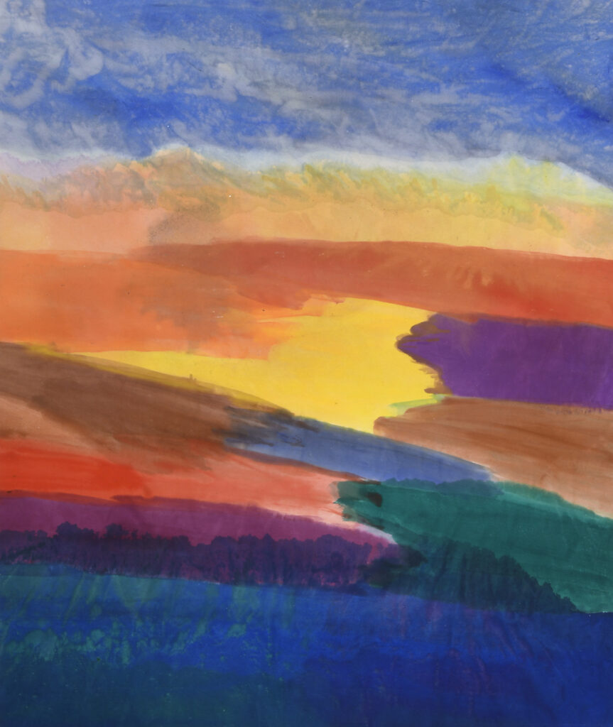 ronnie landfield recent works stained abstract color field