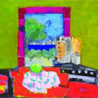 Gilles Gorriti Painting green interior
