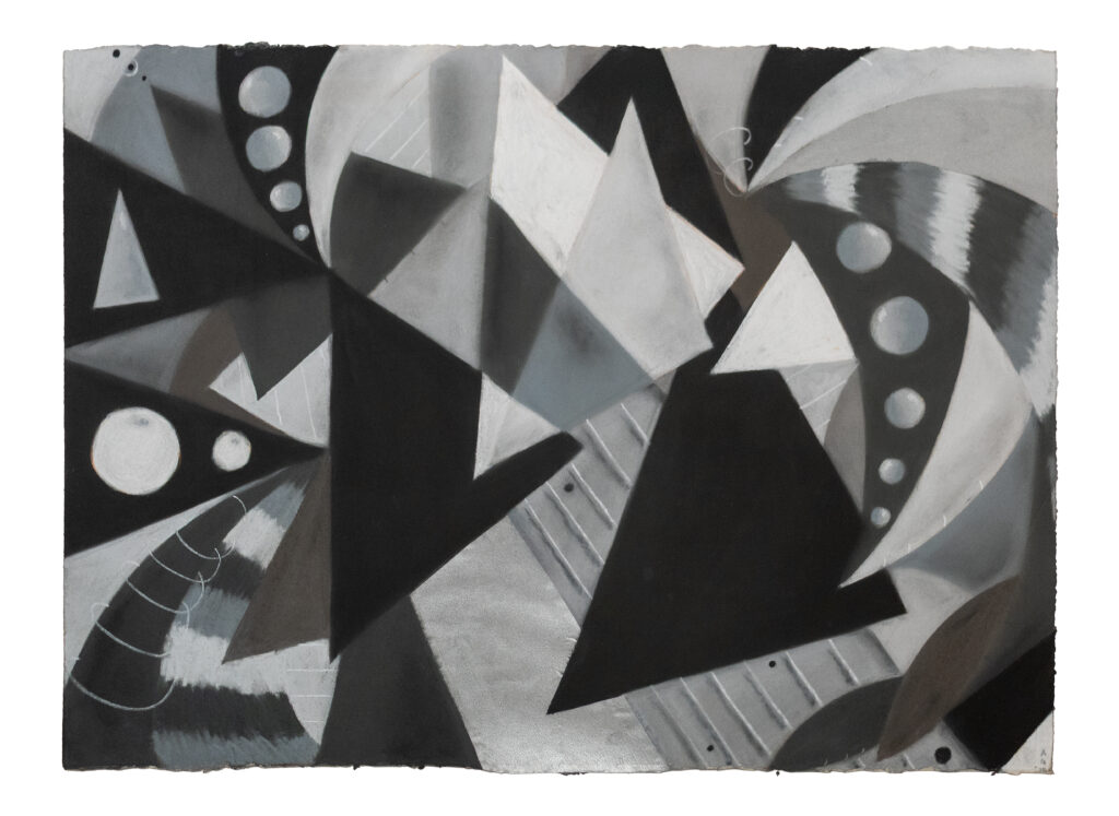Amy Grantham Findlay Galleries Abstract Pastel on paper Black and White