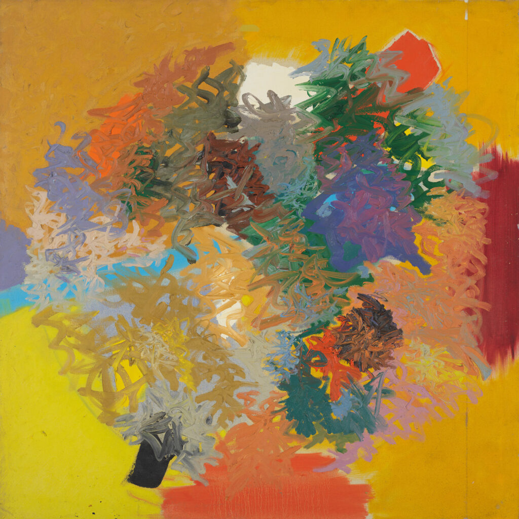 John Ferren, Untitled, oil on canvas, 1961 Yellow Orange Abstract Painting